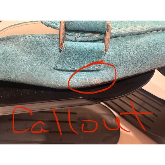 Bijou Blue Suede Leather Mules – Size 8M - Picture 9 of 11